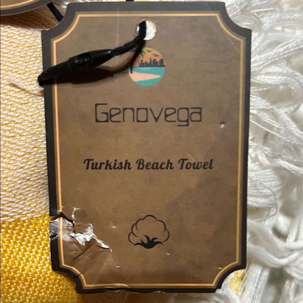 Turkish Beach Towel in Yellow
